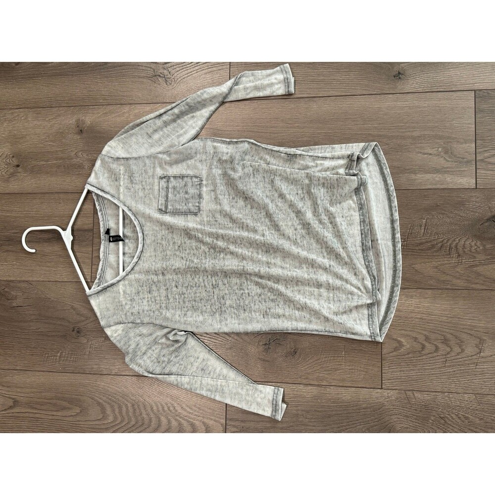 Cotton On #/4 Sleeve Shirt Gray Small